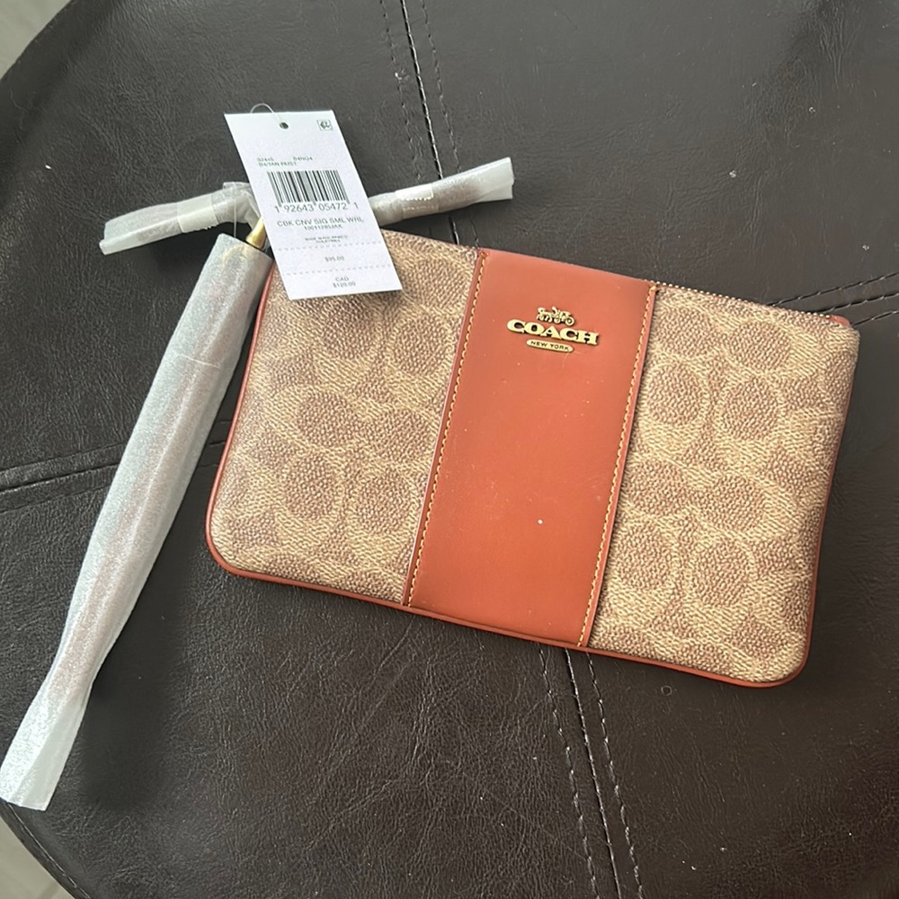 SOLD - Coach Signature Wristlet